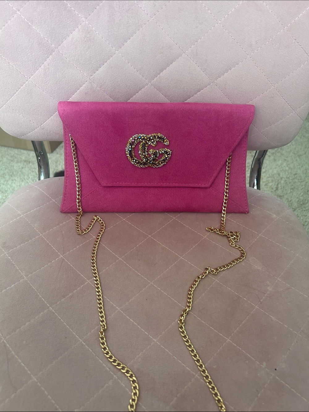 GG fuschia crossbody/clutch bag